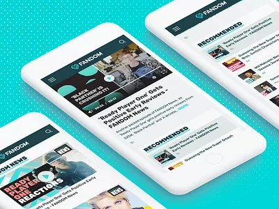 FANDOM Video Destination brand design fandom games interaction design movies pop culture product design tv ui design ux design video visual design