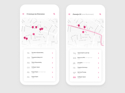 Live Bus app - light version bus daily ui light map minimal screens tracking ui ux