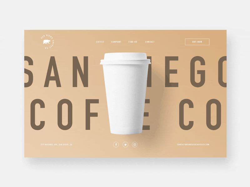 Example of San Diego Coffee - Website