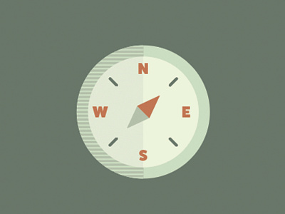 Flat Compass Icon adventure blue camping compass explore flat flat icon green icon icon design two tone