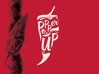 PepperUp branding design food logo old school