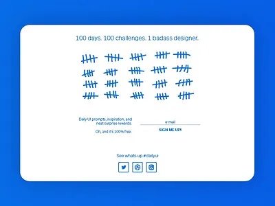 Daily UI #100: Daily UI Landing Page. dailyui landing page