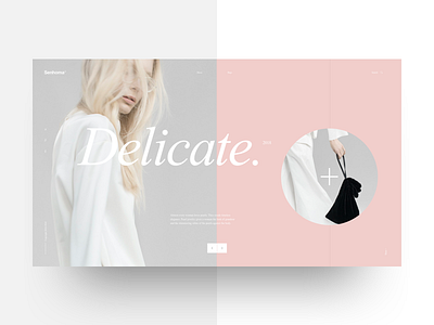 Senhoma© concept ecommerce fashion helvetica interaction interface landing layout lookbook minimal mondrianizm template