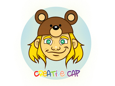 Creative Cap adobe bear boy cap design hat logo vector