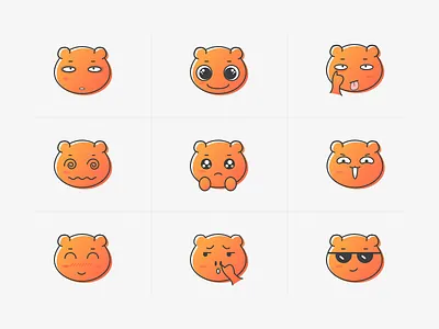Bear Emoji bear emoji expression line emoji