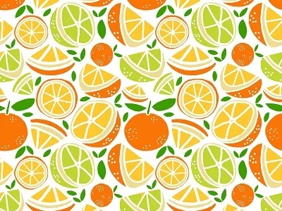 Vector Orange Fruit Seamless Pattern fabric pattern seamless surface
