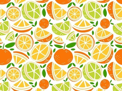 Vector Orange Fruit Seamless Pattern fabric pattern seamless surface