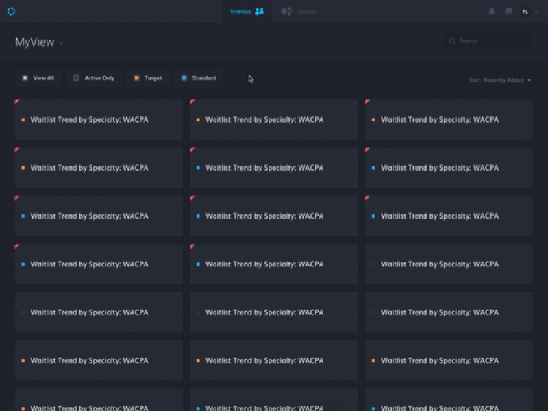 Project Scotty - Filter - Tile View animation card checkbox filter grid interaction organise tile