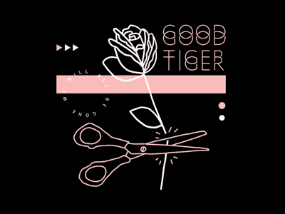 clean cut apparel design drawing good tiger illustration rose sketch