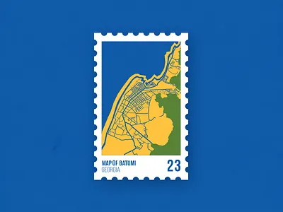 Map 23 batumi georgia illustration map
