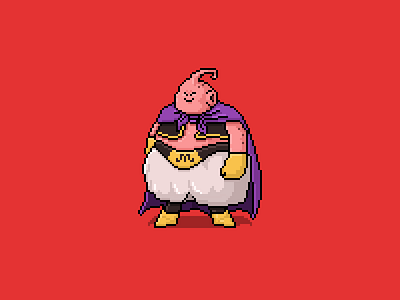 Dragon Ball Majin Buu pixel illustration pixel ps