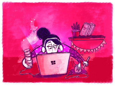 Busy mode on! . busy coffee deadlines disturb do fun illustration not studio work