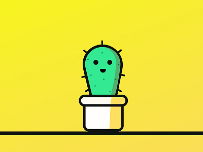 Happy Cactus wishes you a nice day! fun illustration sketch