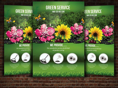 Garden Services Flyer Template agency blue business business corporate agency flyer business flyer clean company garden services flyer template