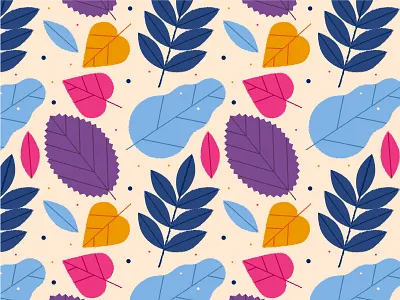 Leaves Pattern autumn leaves nature oak seamless pattern summer vector art