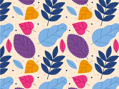 Leaves Pattern autumn leaves nature oak seamless pattern summer vector art