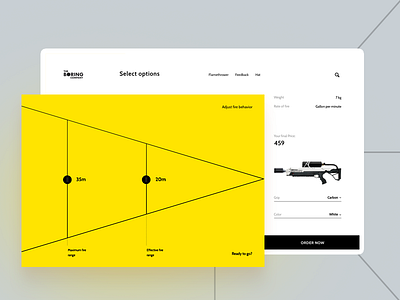 Not a flamethrower options boring company concept customize design elon flamethrower landing mask page ui web