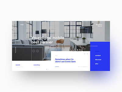 Engin. Digital Best Partner blue creative desktop studio tipography ui user experience user interface ux web white