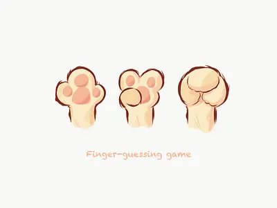 finger-gussing game cat finger game ui ux