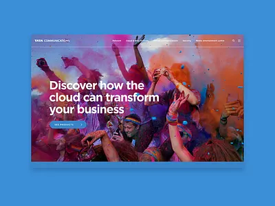 Tata Communications brilliant noise design desktop hero home homepage minimal tata tata communications typography website