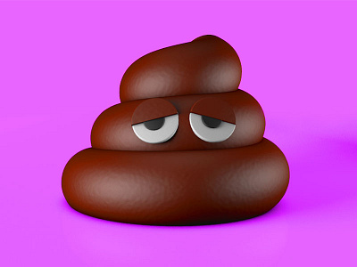 Shit day 3d character cinema4d emoji funny joke lol model poo render shit