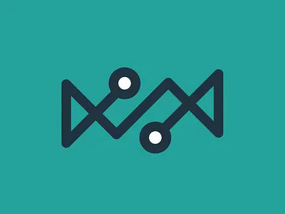 Icon 2 circle circuit geometric green icon line space triangle vector