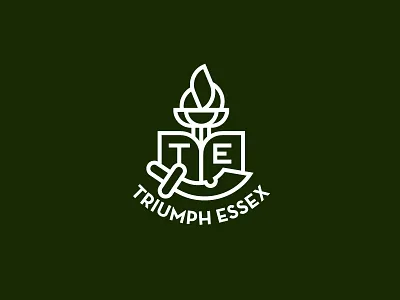 Triumph Essex book emblem fire flame society sword torch university