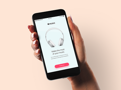 Onboarding - Daily UI #023 apple music dailyui iphone mockup onboarding