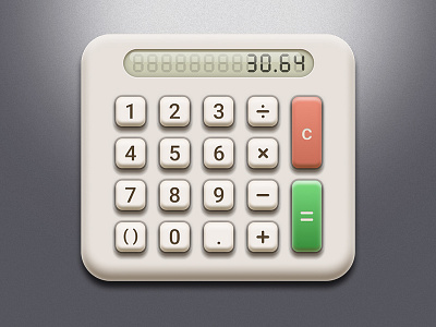 Daily UI #004 - Calculator calculator skeuomorphism ui