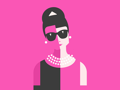 Audrey breakfastattiffanys illustration minimal