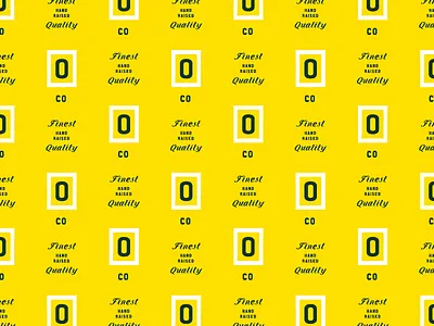 Onliest Pattern branding o oysters pattern yellow