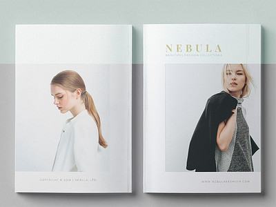 NEBULA | Lookbook/Magazine Fashion agency brochure fashion lookbook magazine model print template