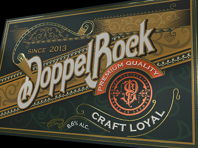 DoppelBock beer label design beer brewery bydgoszcz craft gafika handlettering label design mikstura morawski poland typografia typography