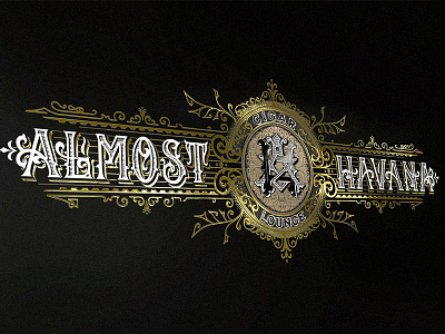 Almost Havana logo brand bydgoszcz cigars craft design handlettering logo mikstura morawski poland typografia typography