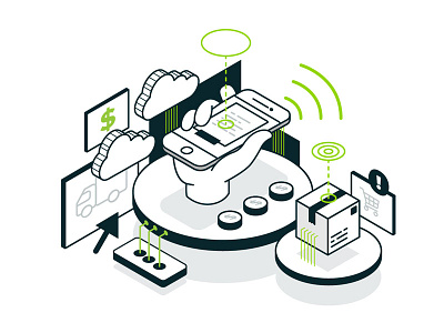 Top Payment Platforms design e commerce edmonton granify icons illustration isometric vector yeg