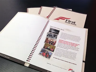 First State Bank (book design) print banking bank branding design website report