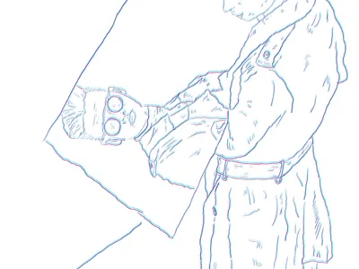 Look At The Mirror drawing handraw illustration illustrator moleskine sketch vector