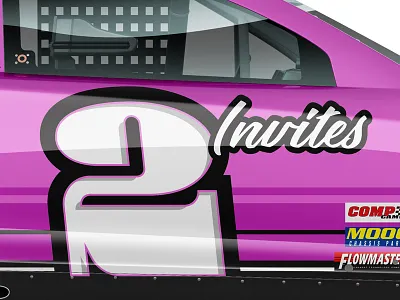 2 Invites! custom numbers dribbble invitation invitations invite invites nascar numbers racing racing graphics racing livery racing numbers