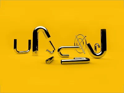 Deconstructed Unison Logo 3d deconstructionism engineers logo unison