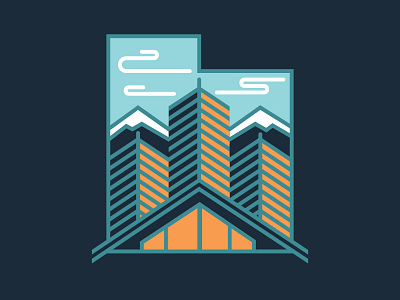 Unused Realtor Logo building house mountain realtor realty tree utah window