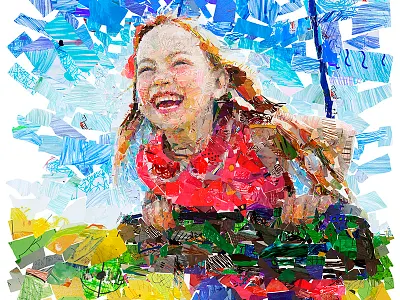 Hansaplast: The Absolute Smile arts children collage graphic design illustration mosaic photomosaic