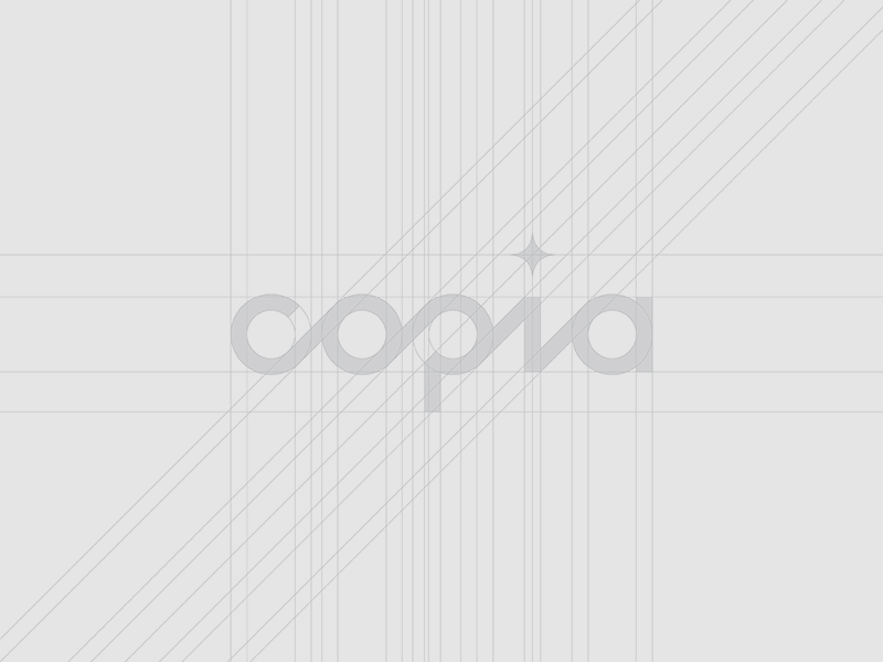 Copia grid logo typography