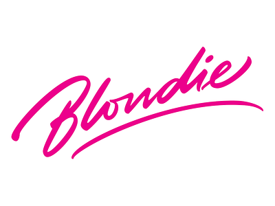 Blondie blondie lettering pink punk