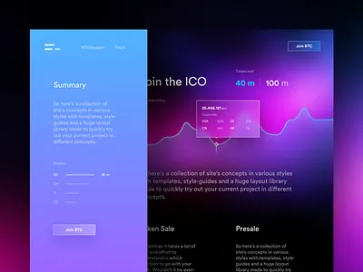 Landing ICO bitcoin blockchain cryptocurrency ico landing web