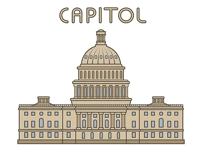 Capitol architecture building capitol house illustration usa vector