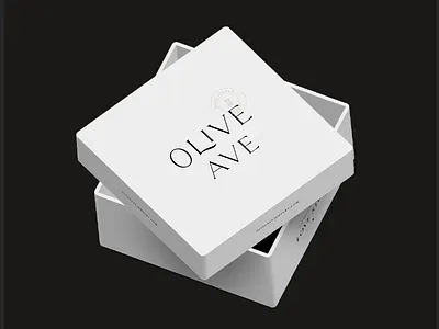 Olive Ave Box Mockup box design branding logo mockup packaging packaging design typography