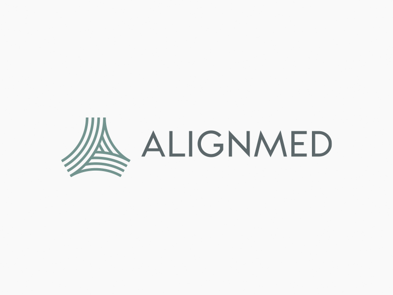 Alignmed a identity logo mark projekt inc. sean costik