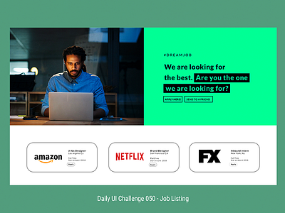 Job List app dailyui icon job list ui uichallenge user experience ux web