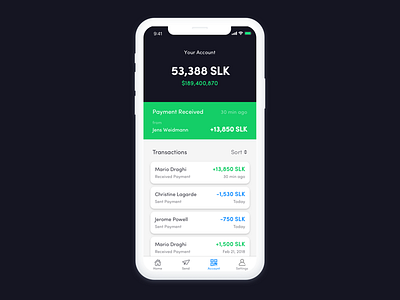 Crypto Wallet app bitcoin blockchain cryptocurrency economics economy finance ios money ui ux