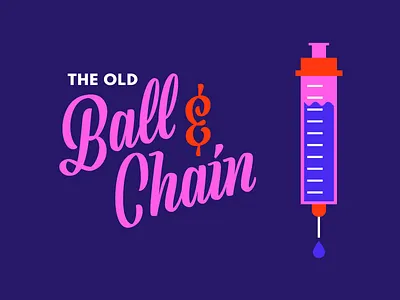 Old Ball And Chain diabetes illustration syringe type 1 type 1 diabetes typography